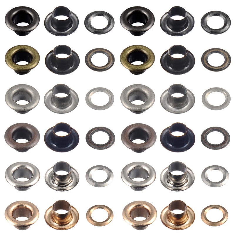 YORANYO 480 Sets Grommet Kit for Fabric Mixed Color Eyelets Set for Leather with Install Tool Storage Box for Scrapbooking Card Making Leather Craft Shoes Clothes Bags Fabric Canvas Paper Craft Inner 0.2 Inch - Image 4
